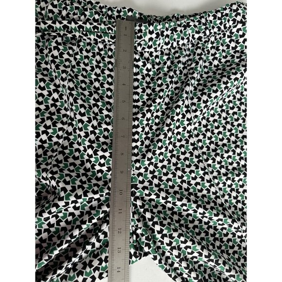 Worthington Green Black Geometric Jogger Pants L Mid-Rise Elastic Waist Grandma - Picture 7 of 12